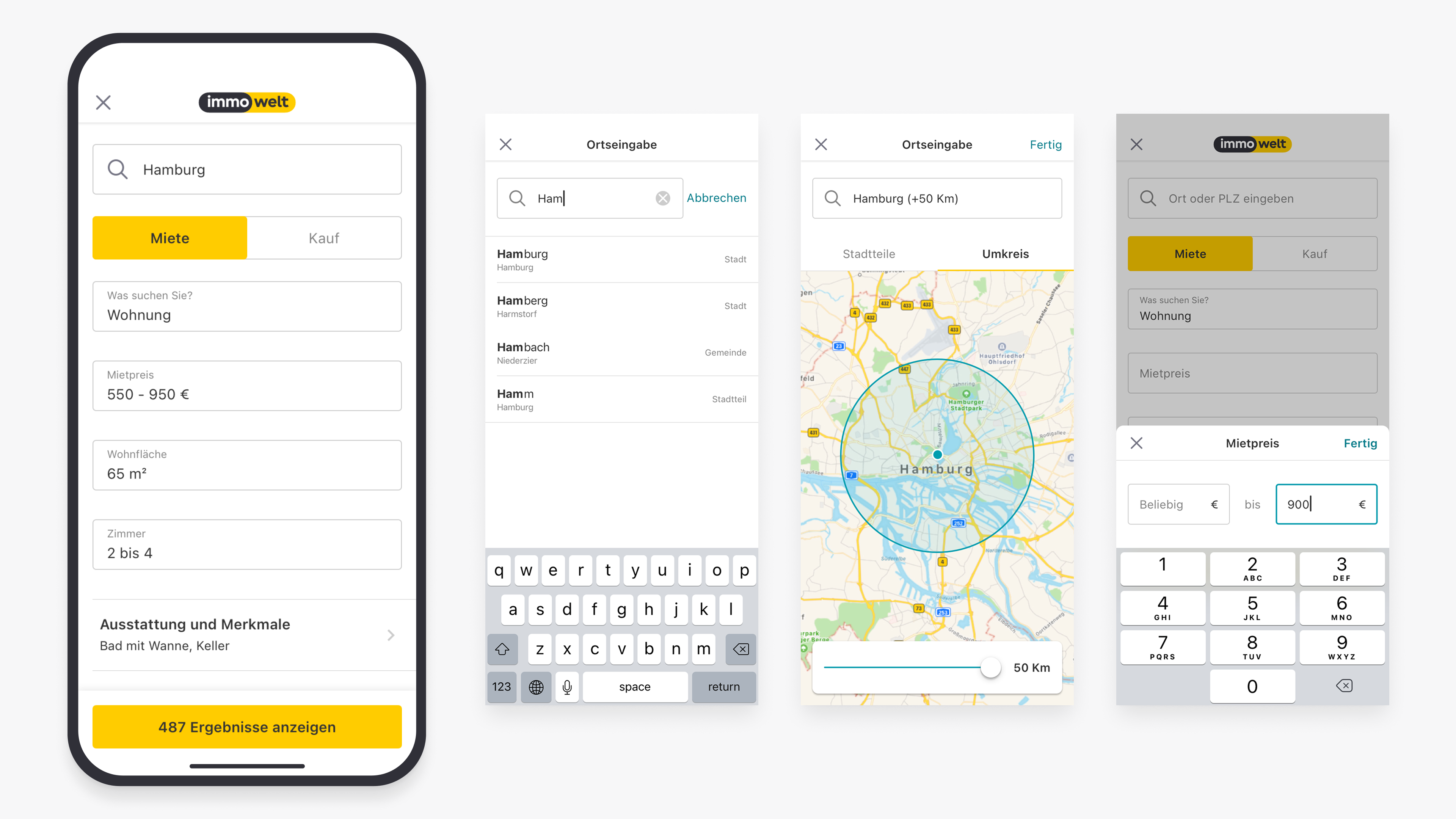 Search immowelt App