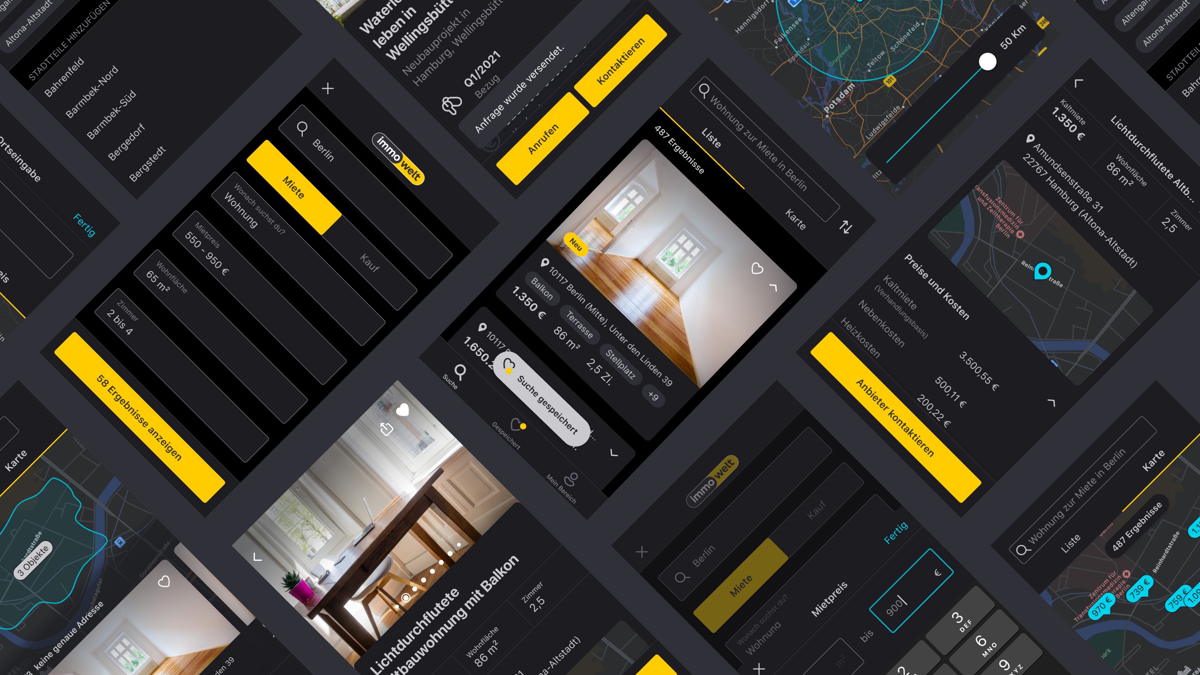 Dark Mode immowelt App