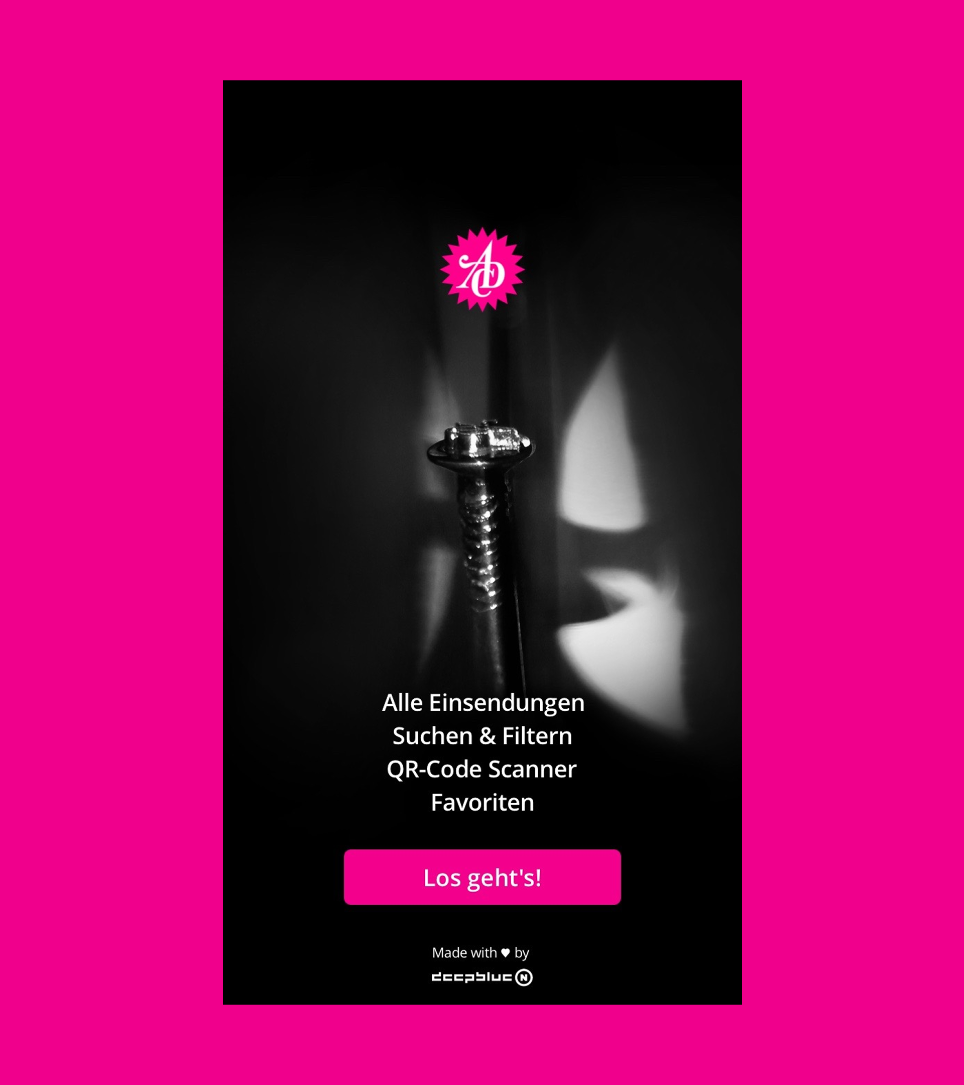 ADC App Start Page