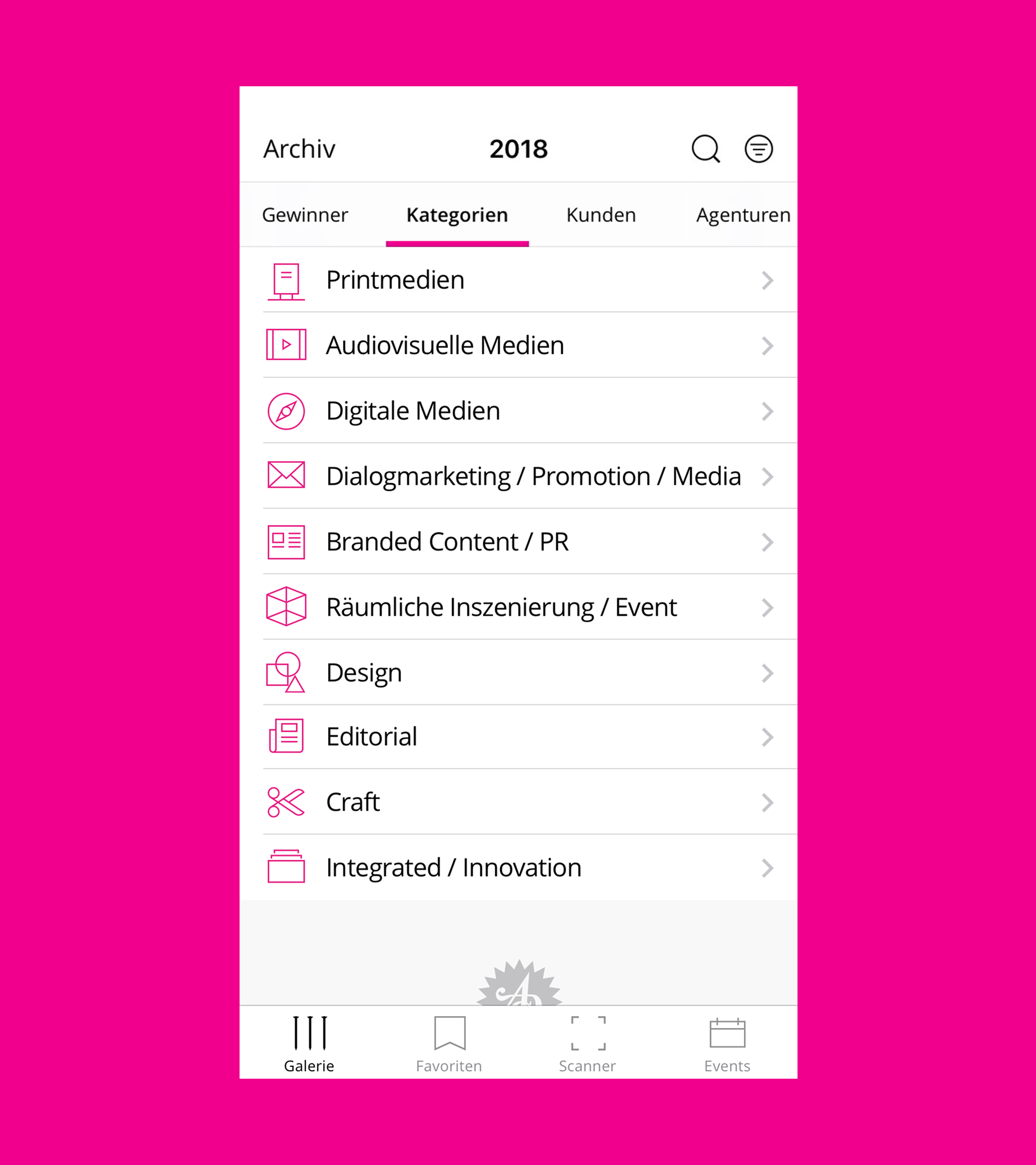 ADC App Archive Categories