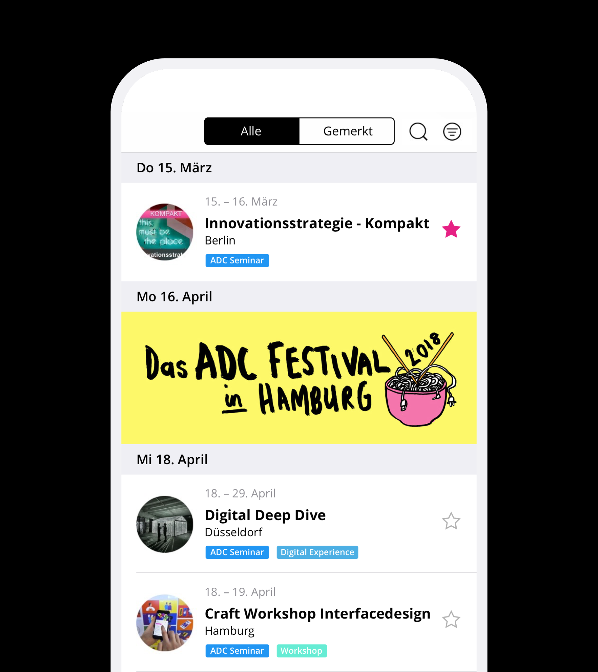 ADC App Calendar