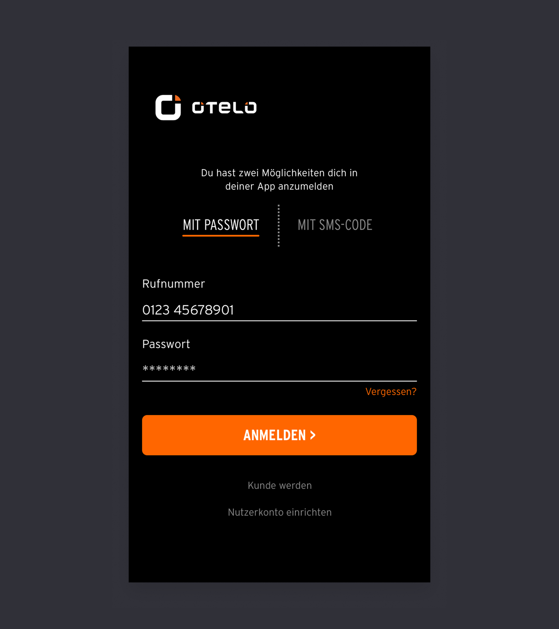 Otelo App Login